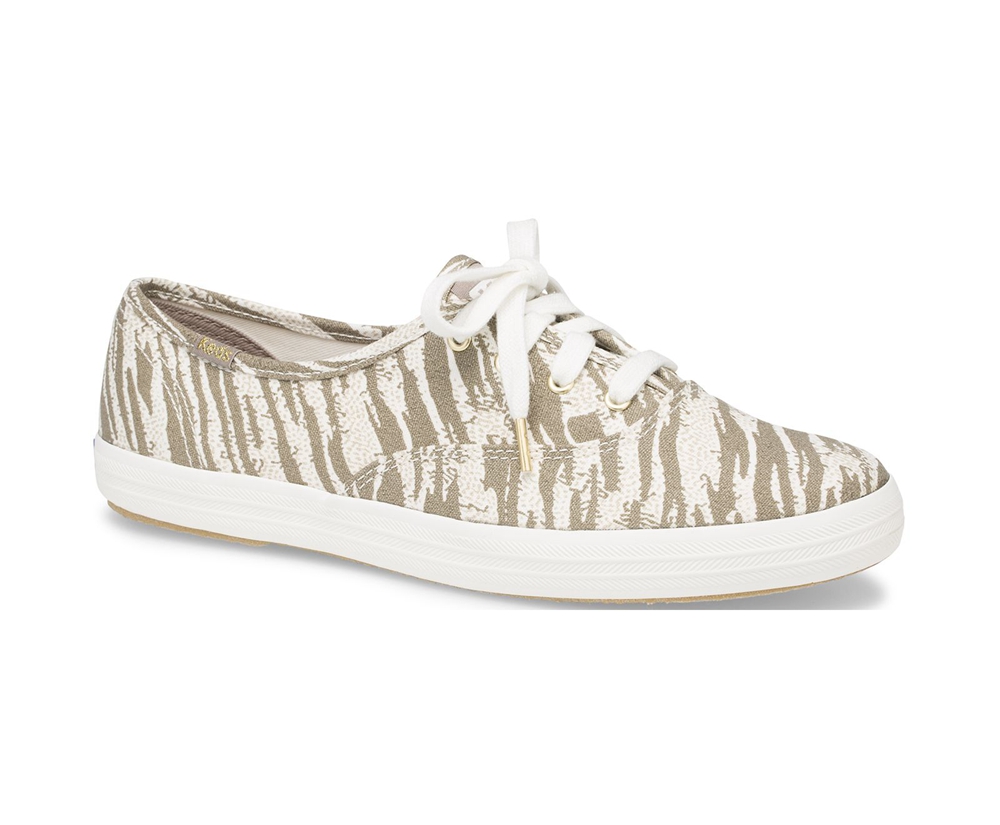 Basket Keds Femme Blanche - Washable Champion Animal - 325-MSLZYT